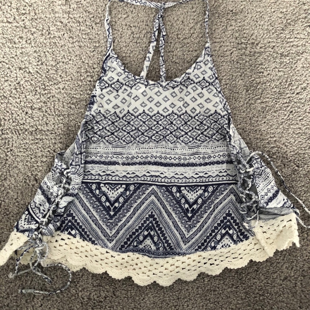 Patterned Cropped Tank